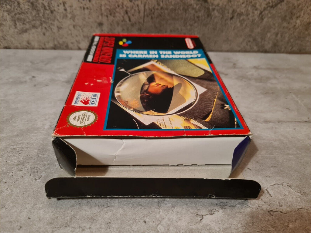 SNES Super Nintendo Where In This World is Carmen Sandiego + OVP + Anleitung NOE - T-Retro-Games 