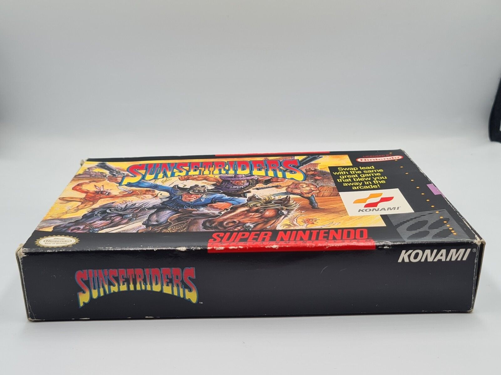 SNES Super Nintendo Sunset Riders mit OVP und Anleitung NTSC-USA - T-Retro-Games 