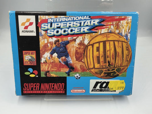 SNES International Superstar Soccer Deluxe mit OVP und Anleitung EUR