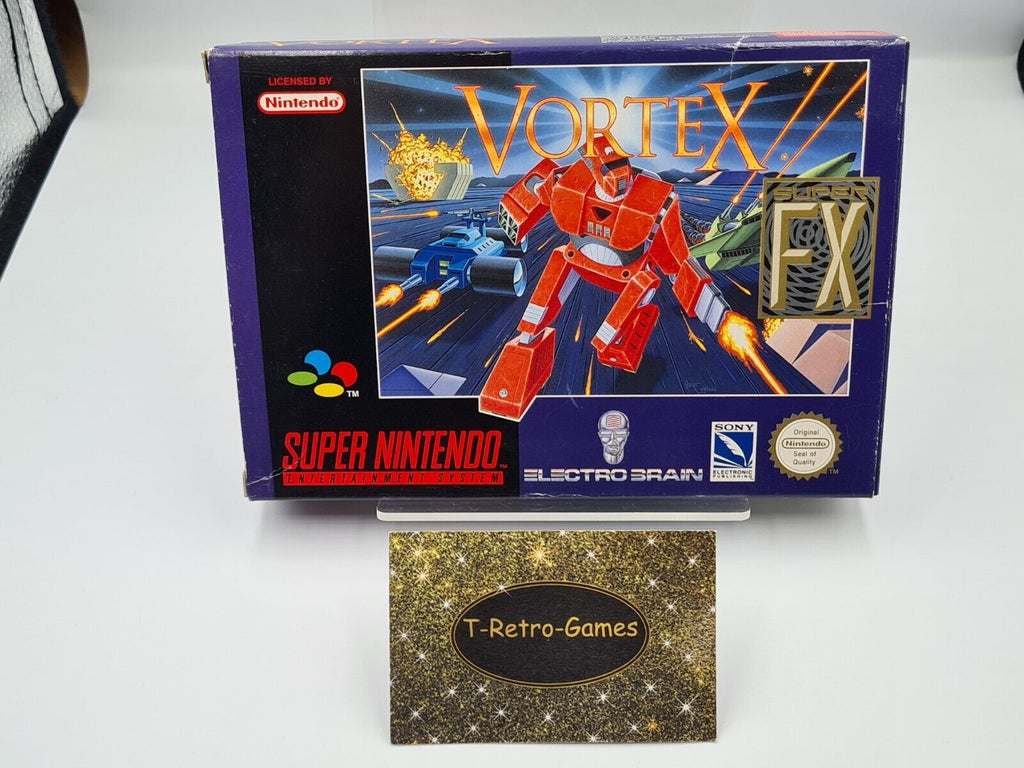 SNES Super Nintendo Vortex mit OVP und Anleitung EUR - T-Retro-Games 