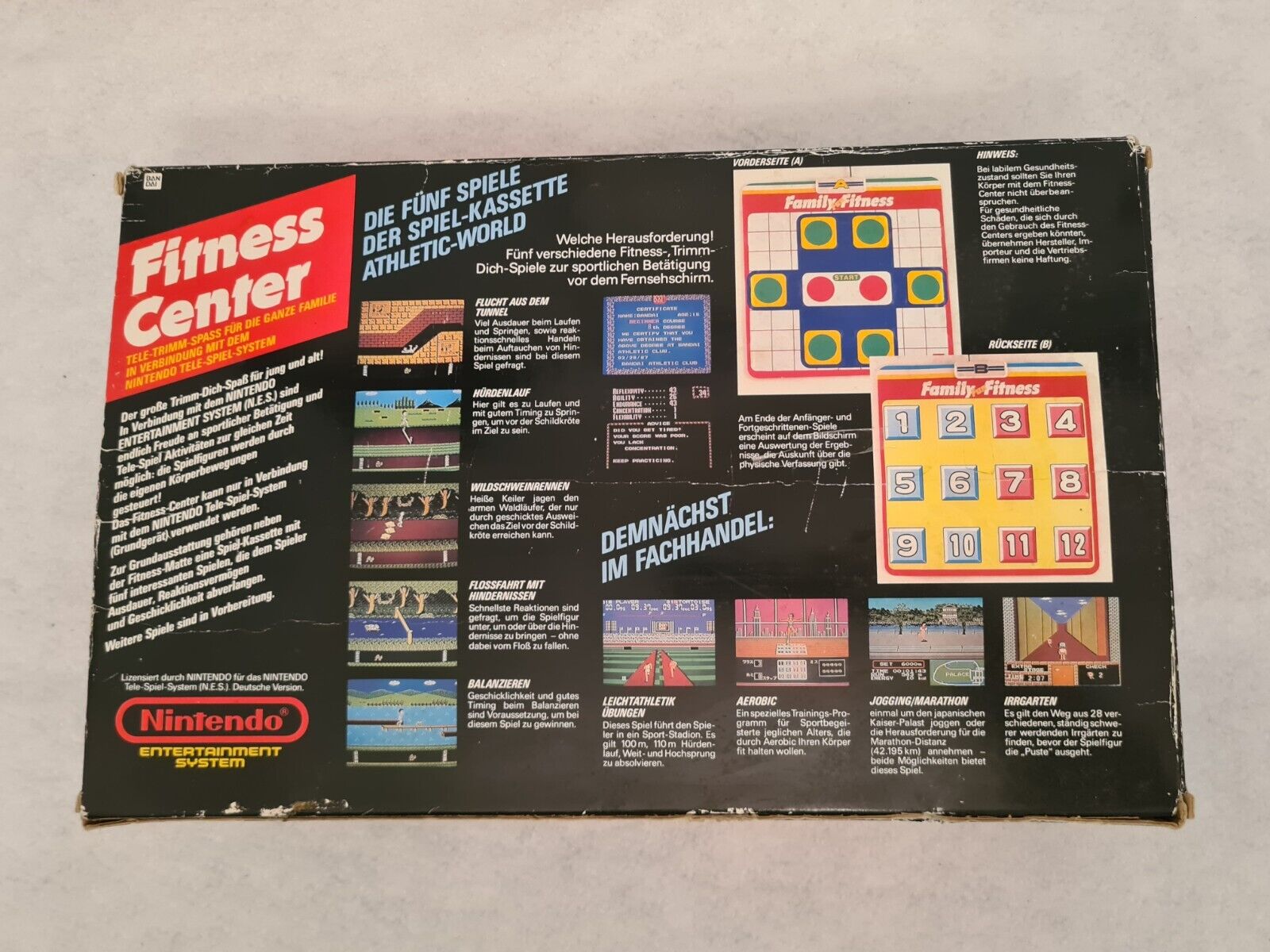 Nintendo NES Fitness Center OVP Athletic World - T-Retro-Games 