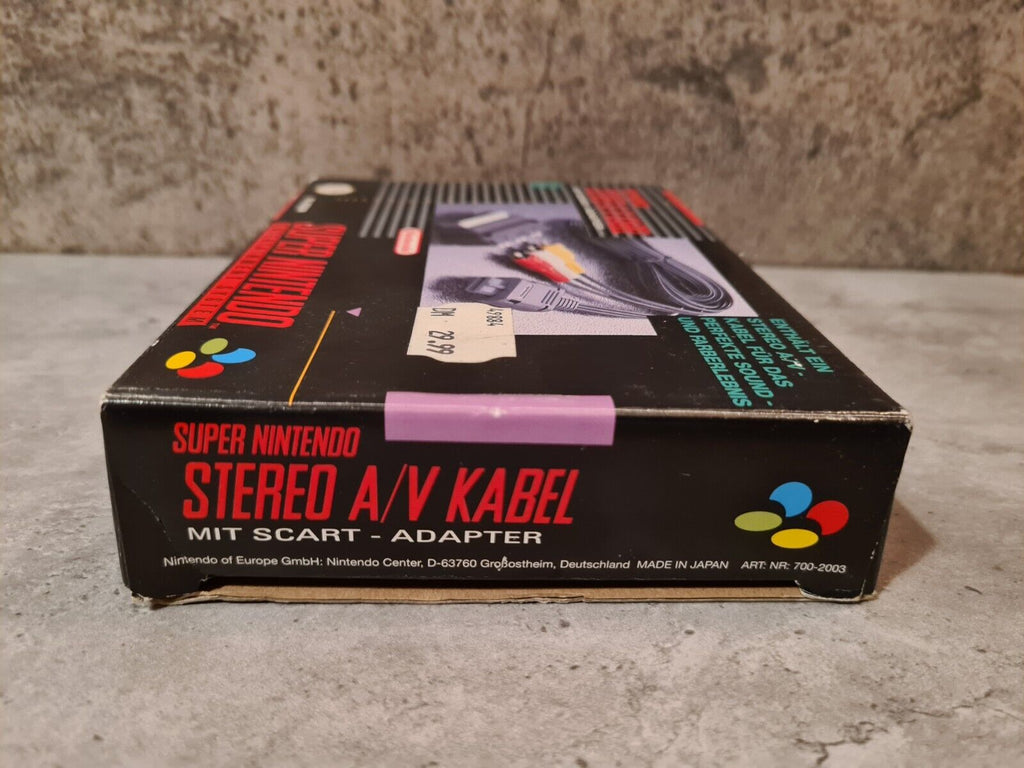 SNES Super Nintendo Stereo A/V Kabel OVP - T-Retro-Games 