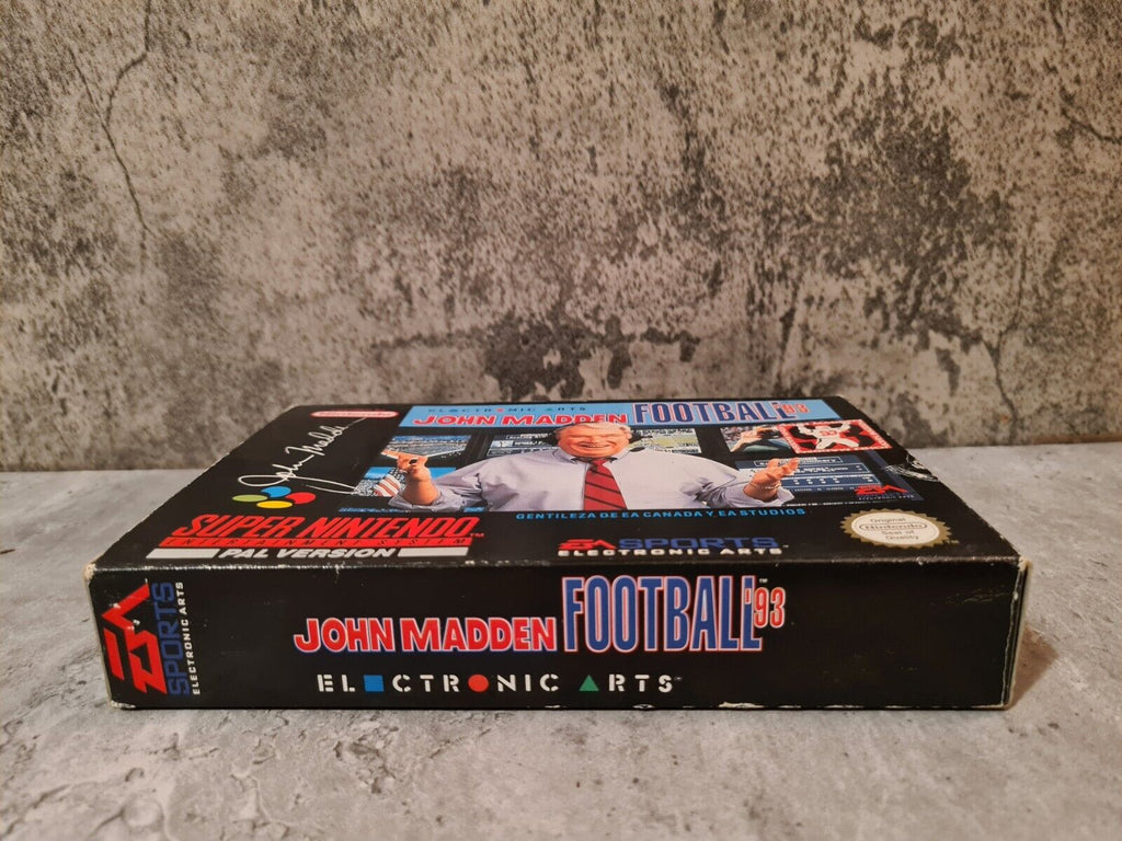 SNES Super Nintendo John Madden Football 93 mit OVP und Anleitung ESP - T-Retro-Games 