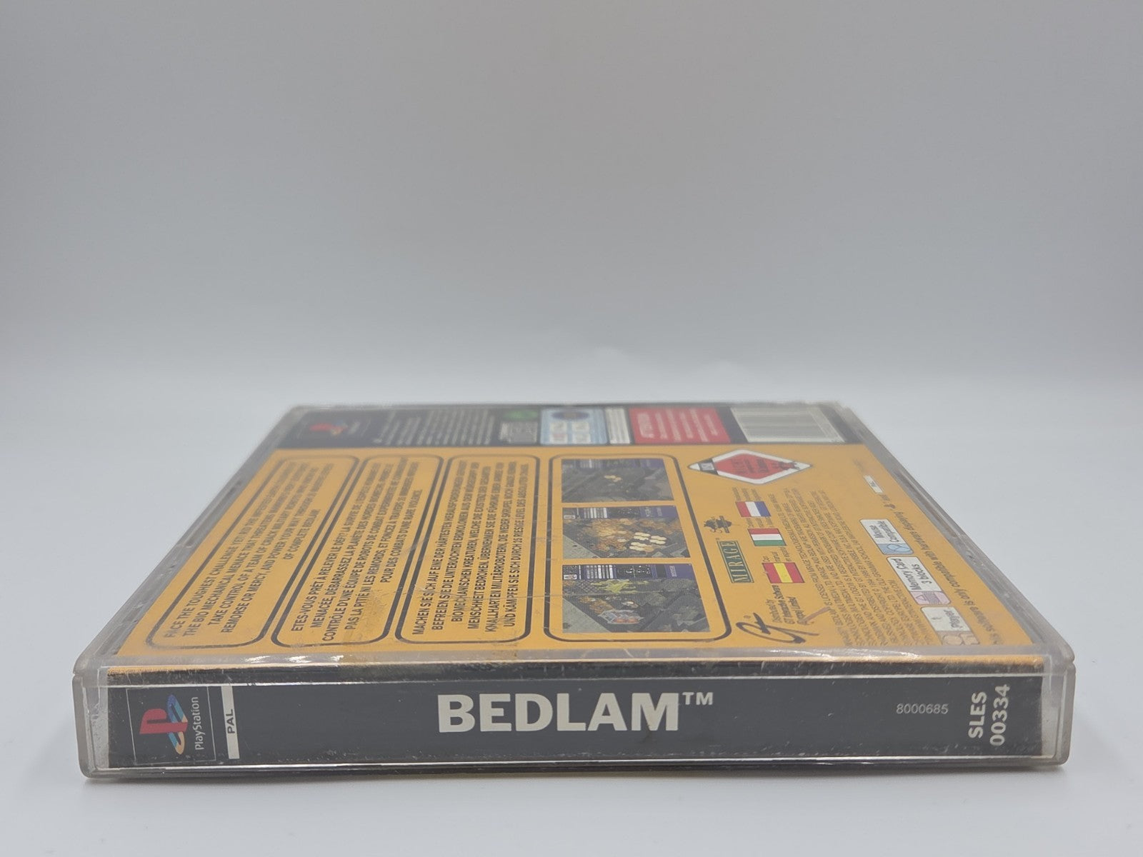 PS1 Playstation 1 Spiel Bedlam mit OVP und Anleitung Multilingual