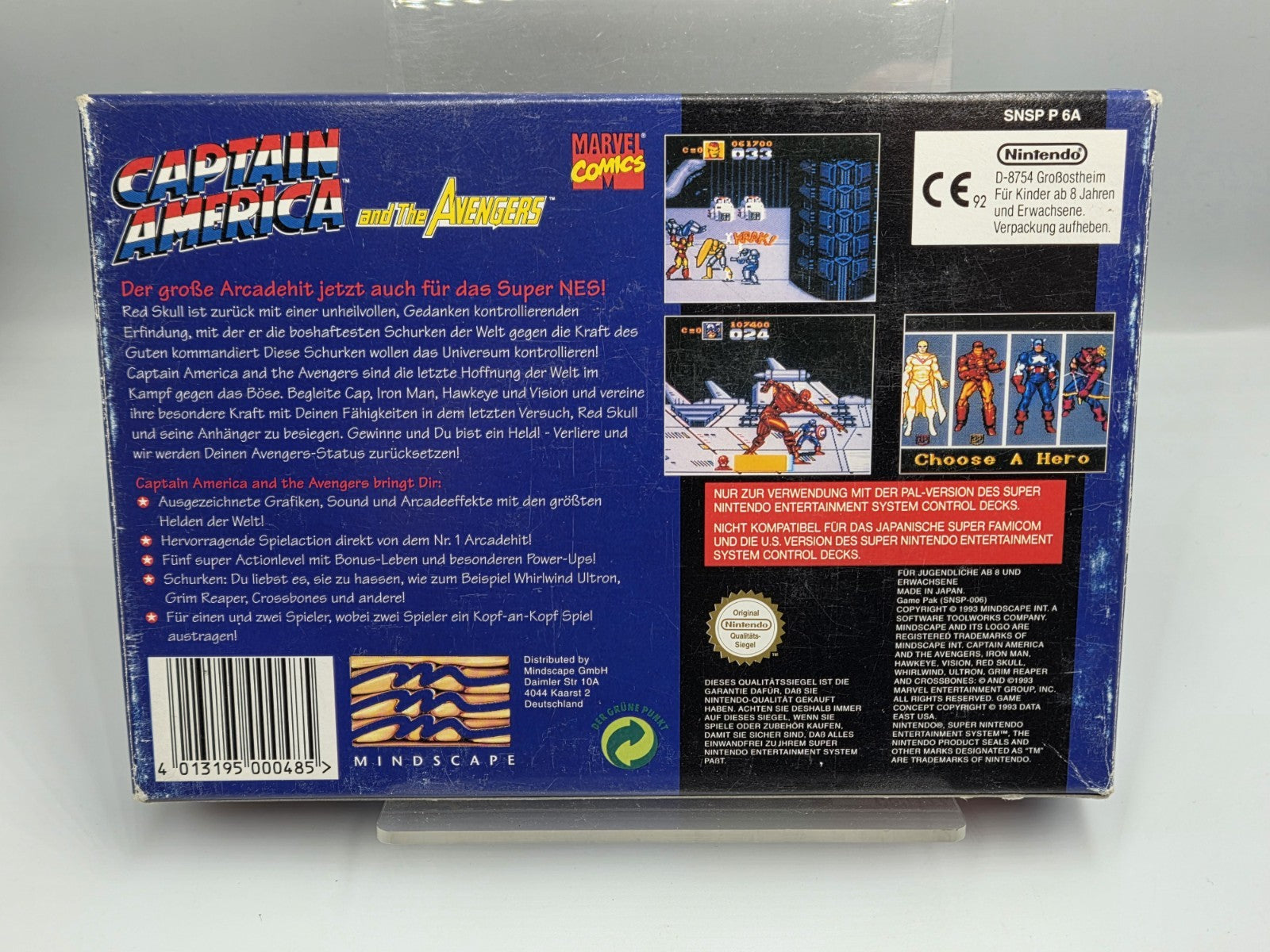 SNES Super Nintendo Captain America and The Avengers mit OVP und Anleitung EUR