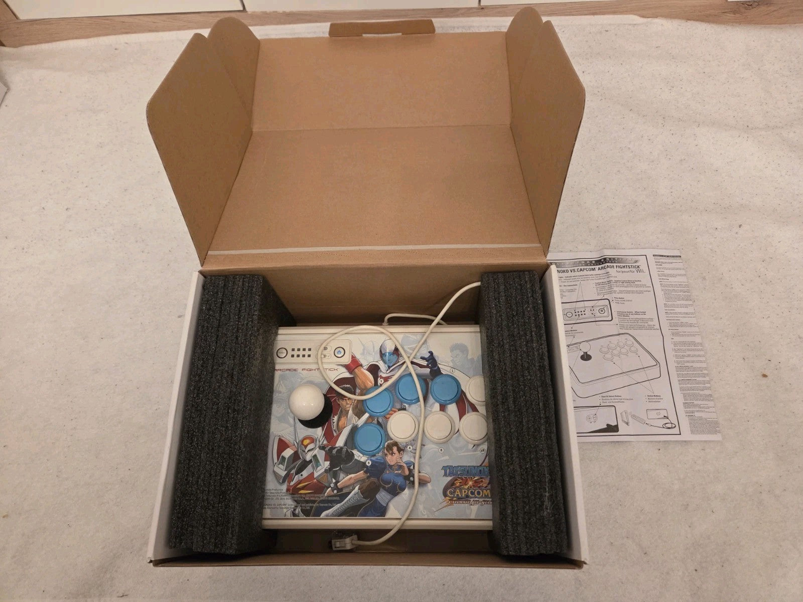 Nintendo Wii Arcade Fightstick Tatsunoko vs. Capcom Ultimate All Stars OVP