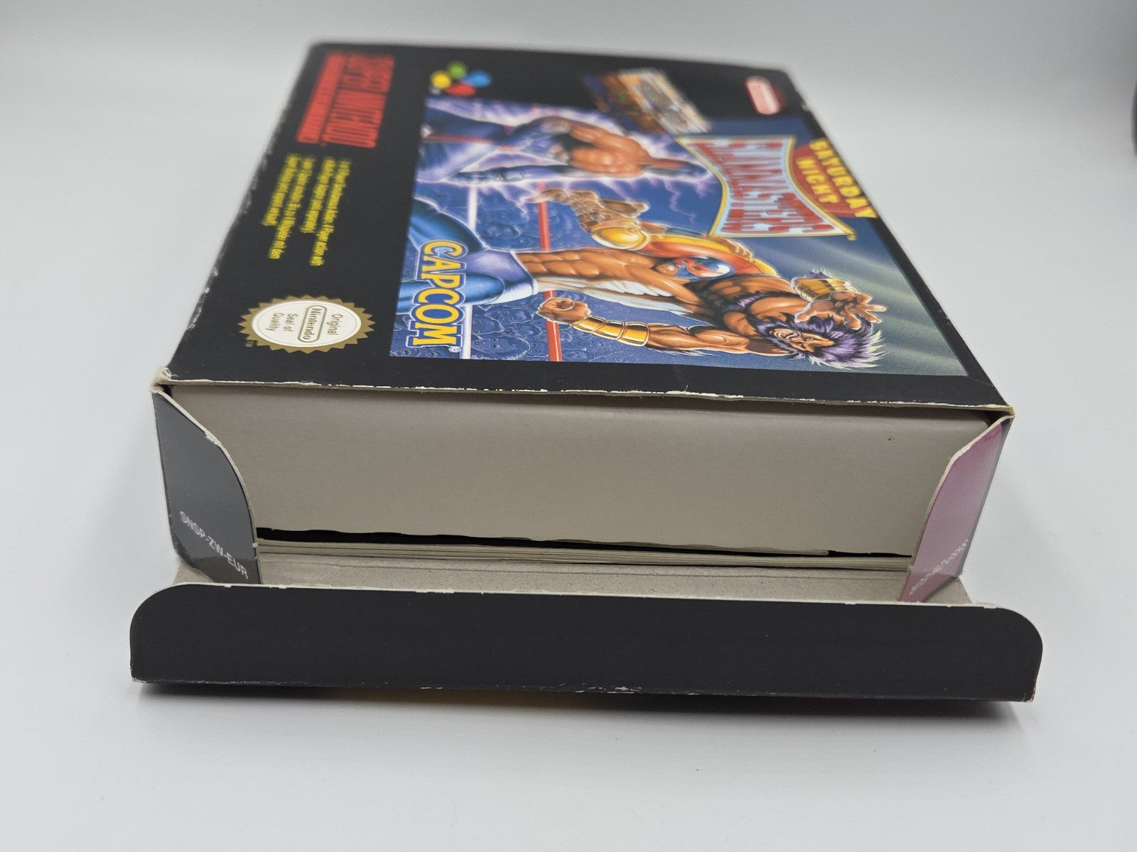 SNES Super Nintendo Spiel Saturday Night Slammasters mit OVP und Anleitung EUR