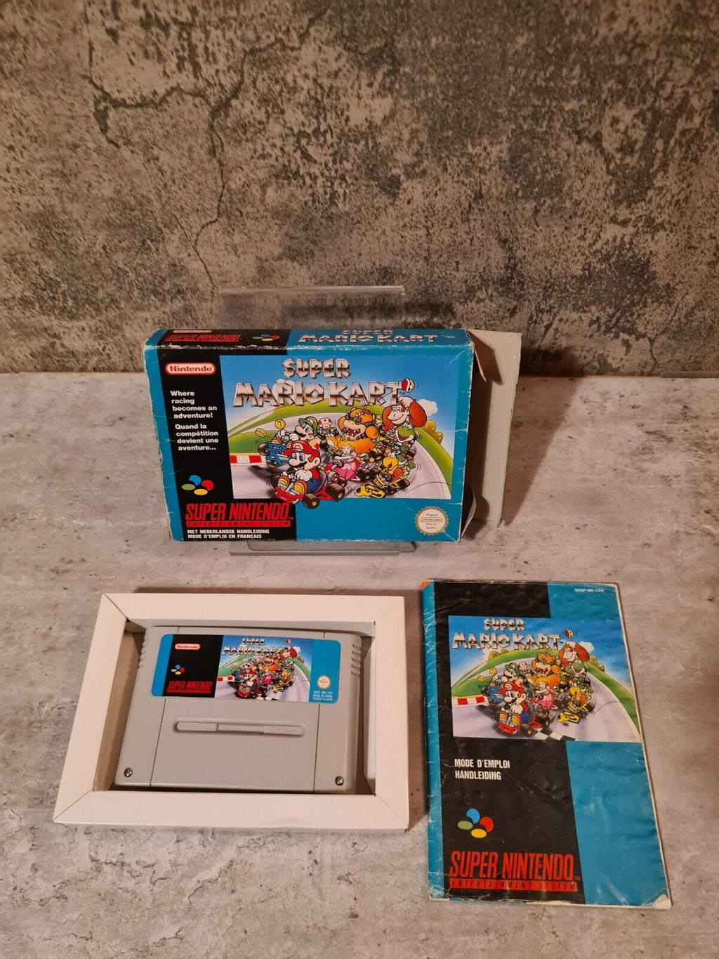 SNES Super Nintendo Super Mario Kart mit OVP und Anleitung FAH - T-Retro-Games 