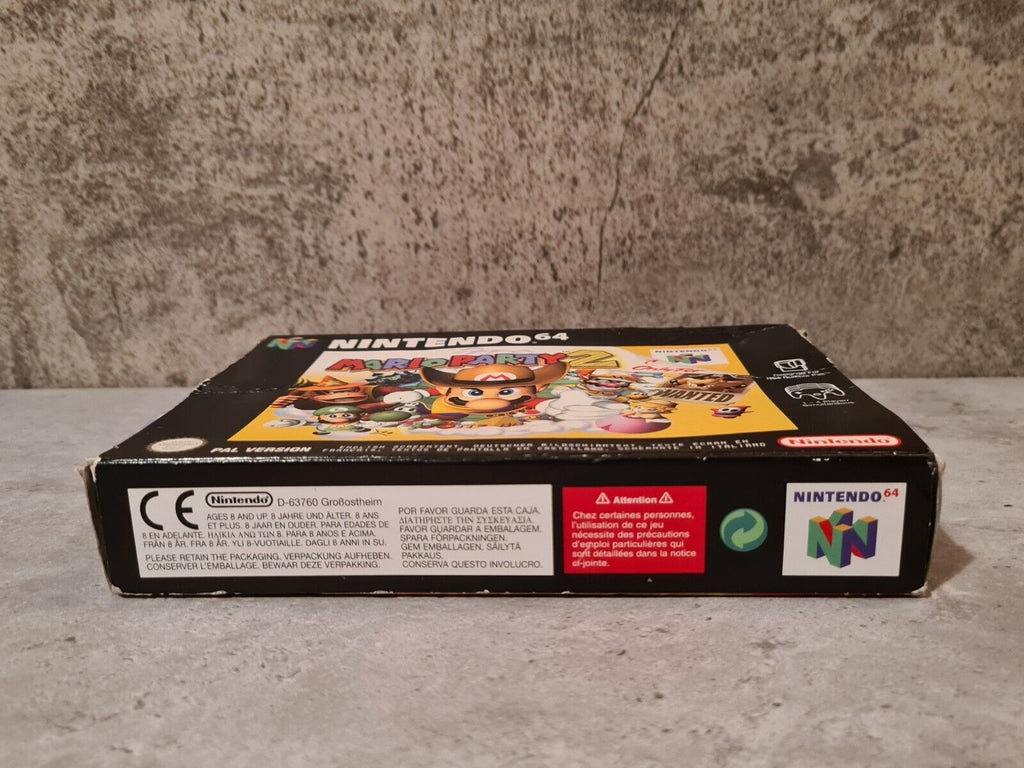 N64 Nintendo 64 Mario Party 2 mit OVP und Anleitung EUR - T-Retro-Games 