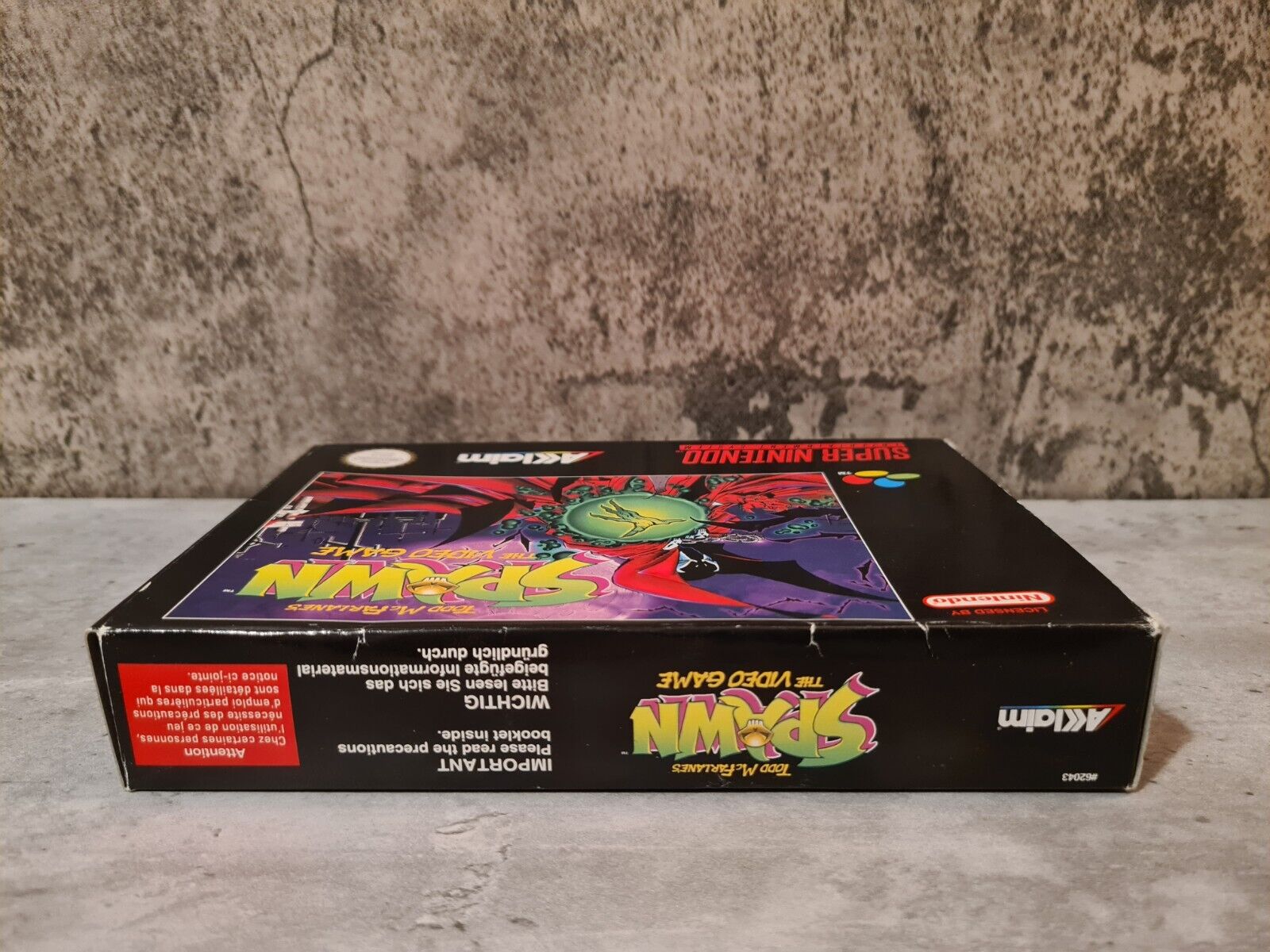 SNES Super Nintendo Todd McFarlane's Spawn mit OVP und Anleitung EUR - T-Retro-Games 