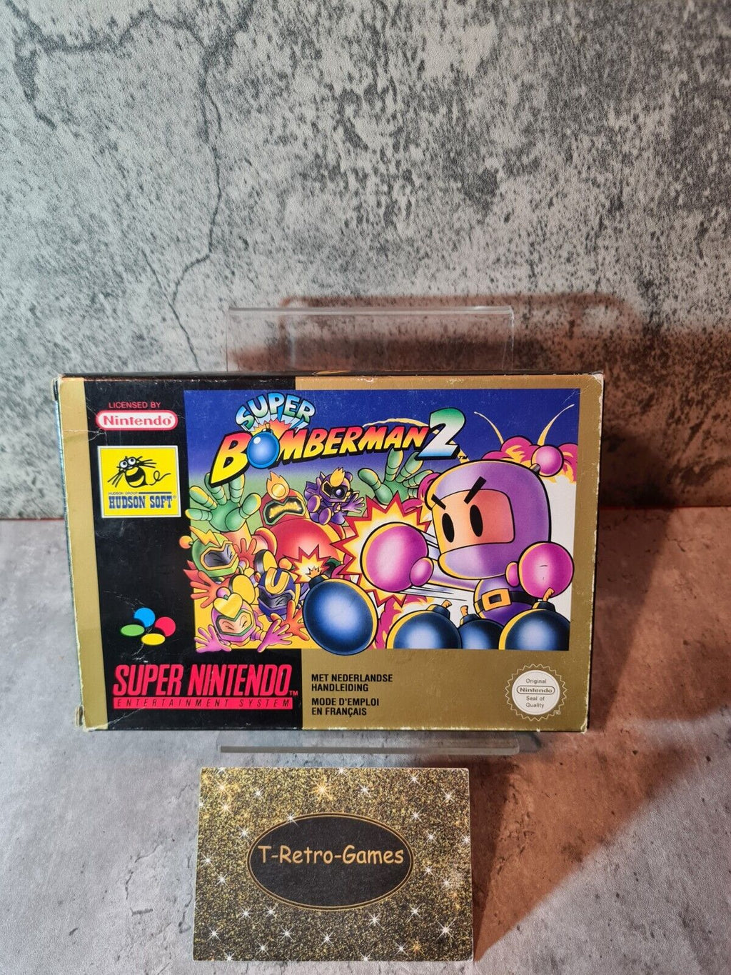SNES Super Nintendo Super Bomberman 2 mit OVP und Anleitung FAH - T-Retro-Games 