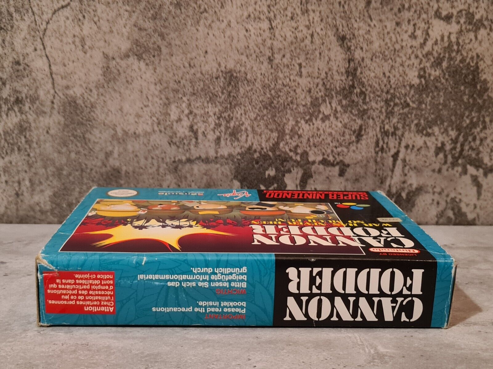 SNES Super Nintendo Cannon Fodder mit OVP und Anleitung EUR - T-Retro-Games 
