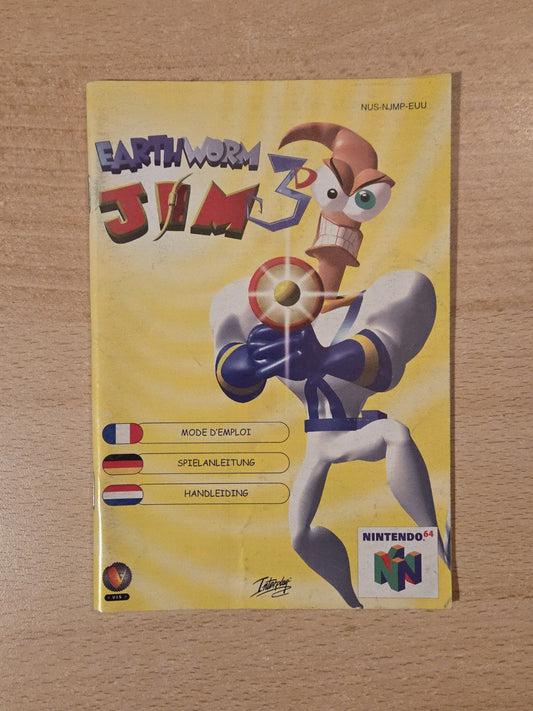 N64 Nintendo 64 Earthworm Jim 3D Spielanleitung EUU