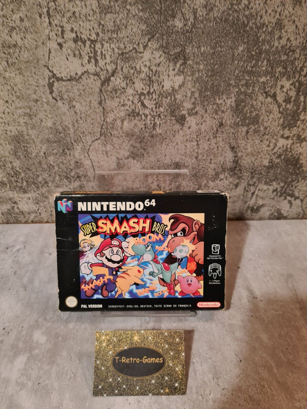 N64 Nintendo 64 Super Smash Bros. mit OVP und Anleitung EUR - T-Retro-Games 
