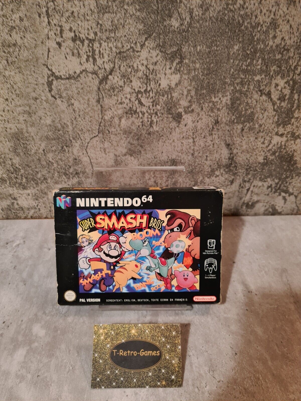 N64 Nintendo 64 Super Smash Bros. mit OVP und Anleitung EUR - T-Retro-Games 