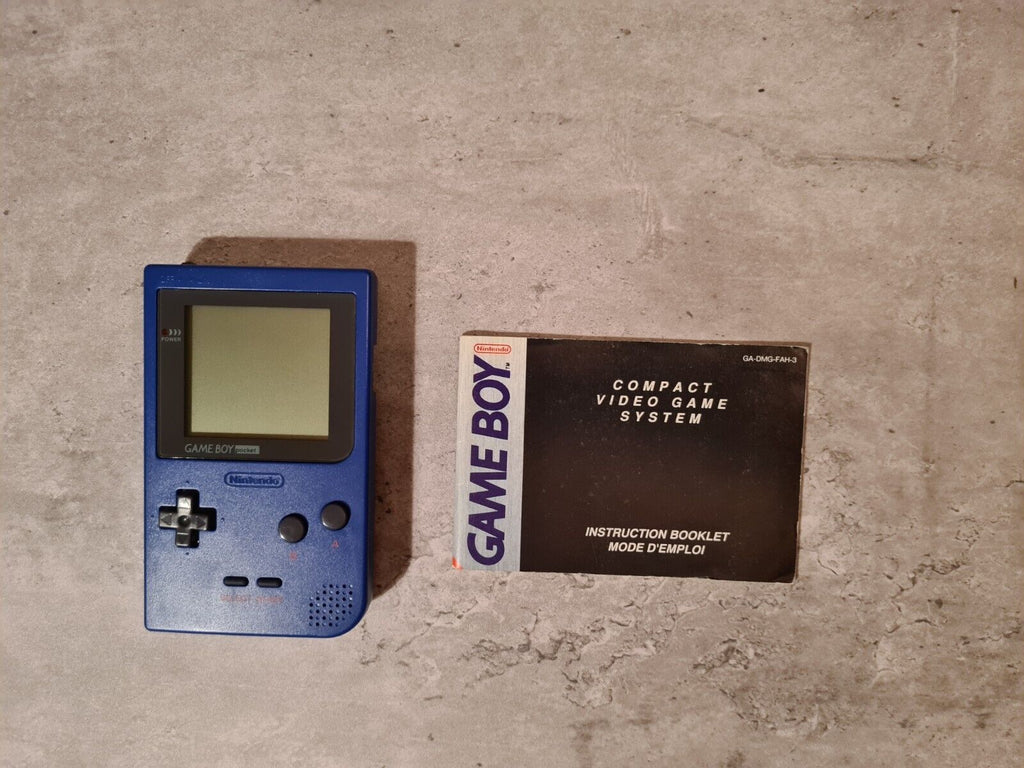 Game Boy Pocket OVP Console Konsole FAH Blau Blue - T-Retro-Games 