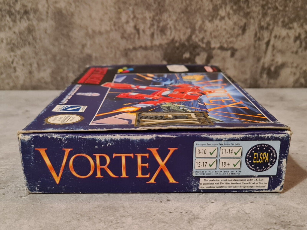 SNES Super Nintendo Vortex mit OVP und Anleitung EUR - T-Retro-Games 