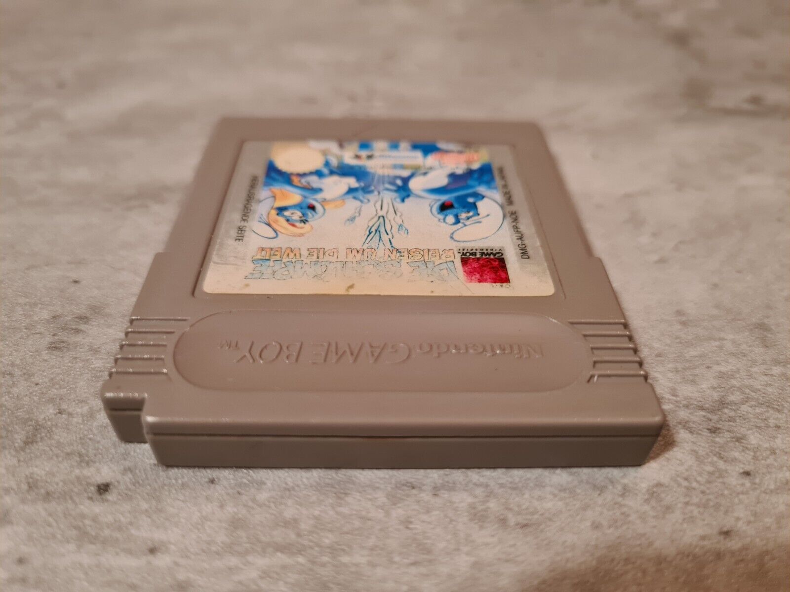 Nintendo Gameboy Classic Spiel Die Schlümpfe Reisen Um Die Welt Modul NOE - T-Retro-Games 