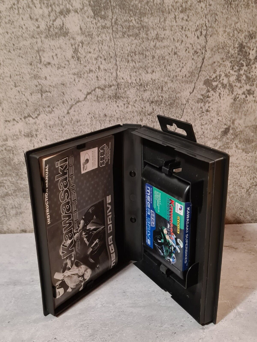 Sega Mega Drive Spiel Kawasaki Superbikes mit OVP und Anleitung Multi Language - T-Retro-Games 