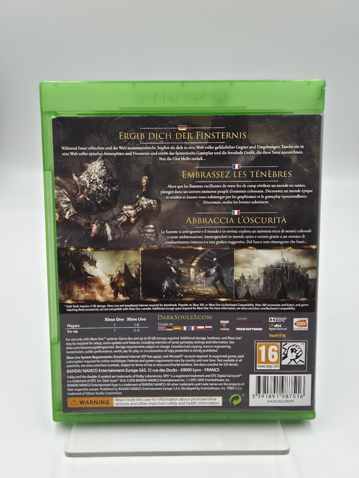 XBOXOne Spiel Dark Souls III mit OVP und Anleitung Multilingual