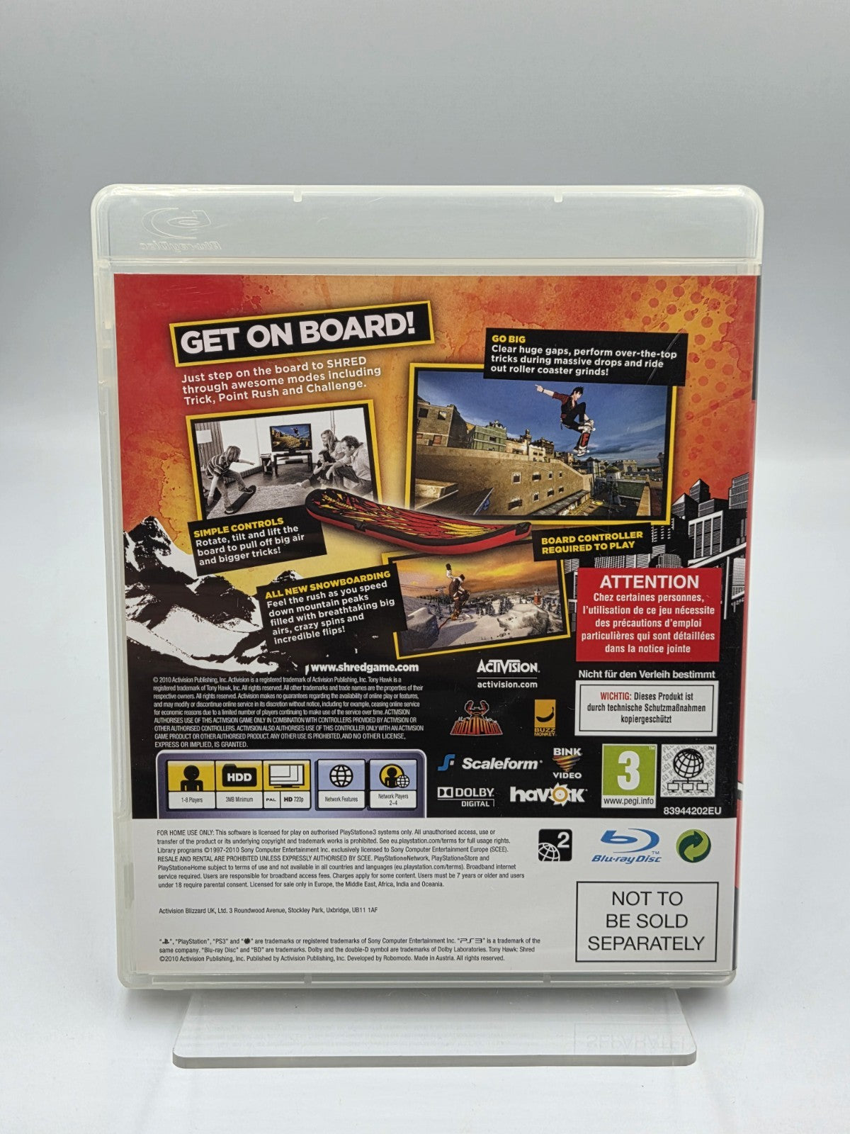 PS3 Playstation 3 Spiel Tony Hawk Shred mit OVP und Anleitung 