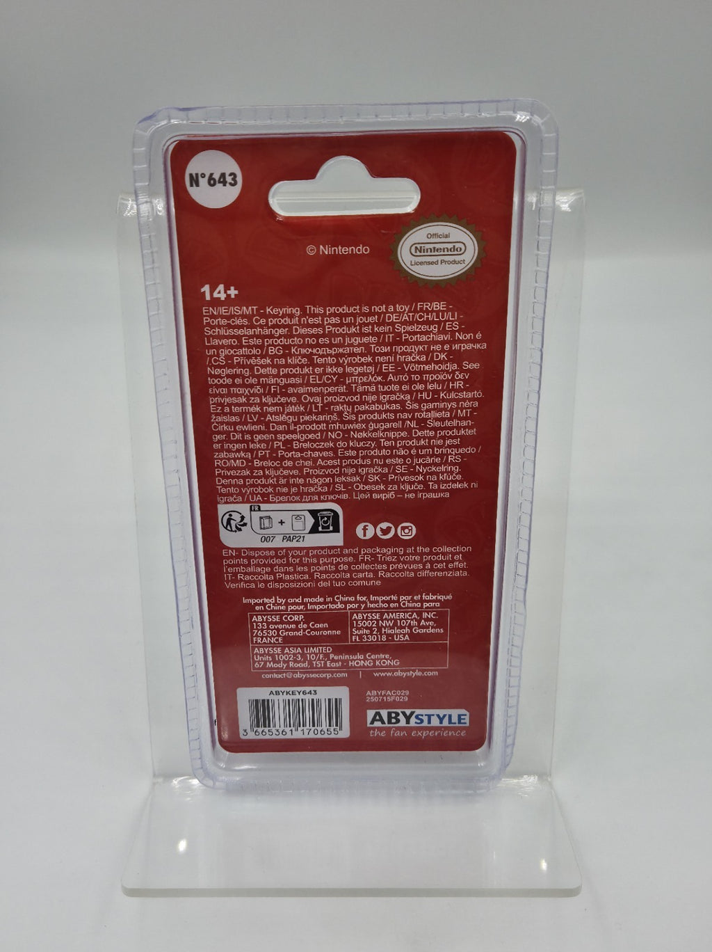 Donkey Kong Keychain Schlüsselanhänger ABYStyle Nintendo   Sealed Neu New Unused