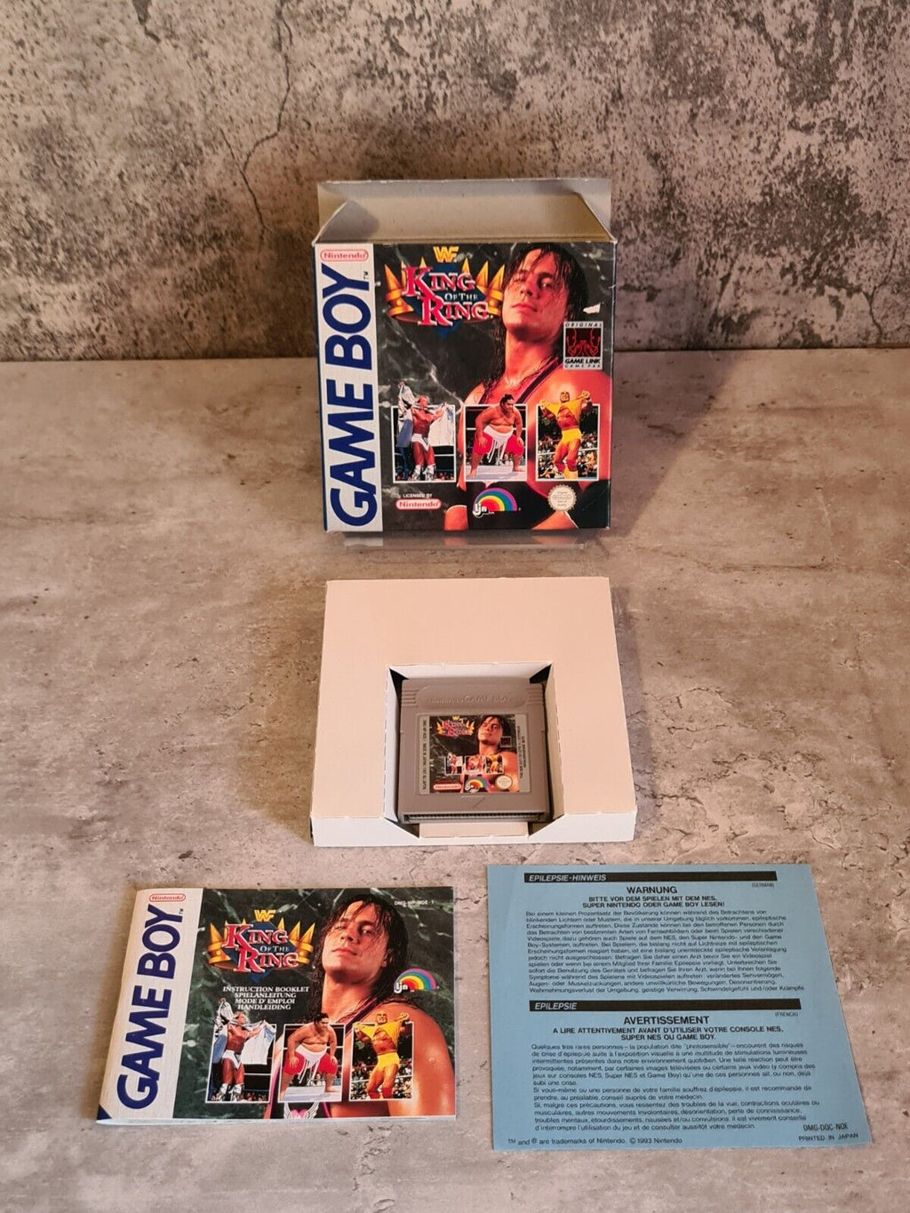 Nintendo Game Boy Classic WWF King of the Ring mit OVP und Anleitung NOE - T-Retro-Games 