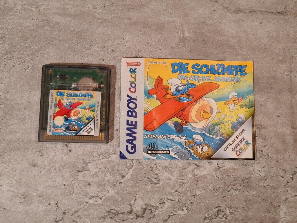 Game Boy Color Die Schlümpfe Das Grosse Abenteuer mit OVP und Anleitung NOE - T-Retro-Games 