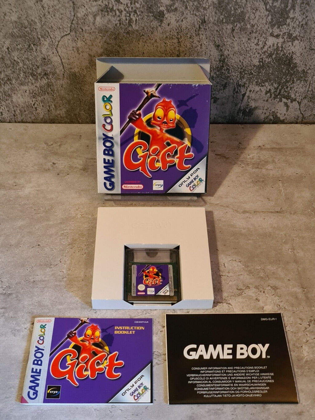 Nintendo Game Boy Color Spiel Gift mit OVP und Anleitung EUR - T-Retro-Games 