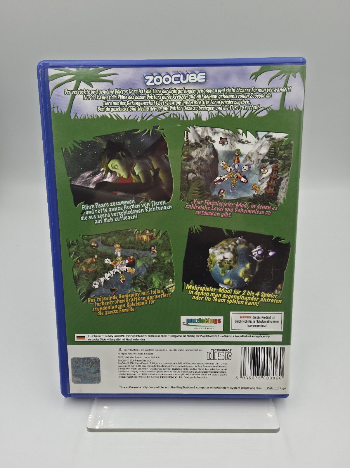 PS2 Playstation 2 Zoocube mit OVP und Anleitung Deutsch