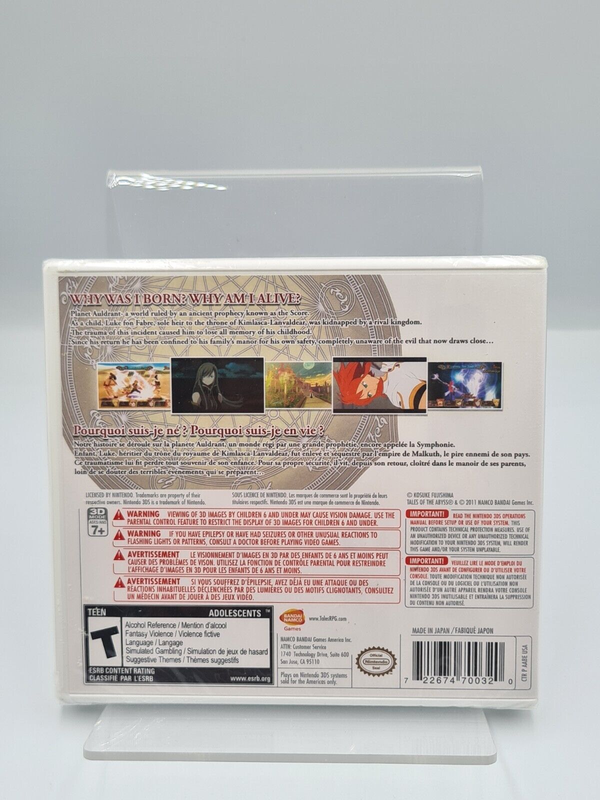Nintendo 3DS Tales of The Abyss USA Sealed Neu New - T-Retro-Games 