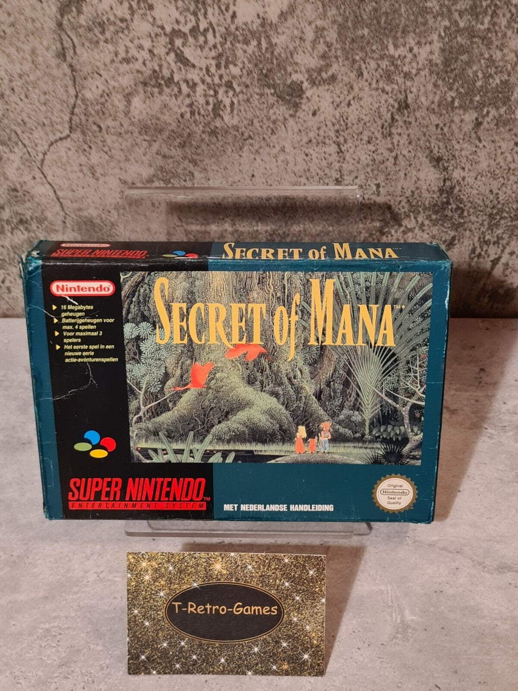 SNES Super Nintendo Secret of Mana mit OVP und Anleitung HOL Small Box - T-Retro-Games 
