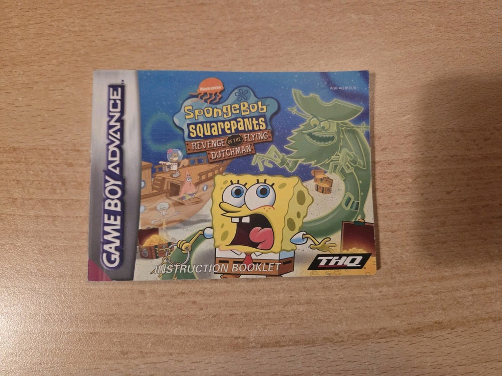 Game Boy Advance Spongebob Revenge of The Flying Dutchman Spielanleitung EUR