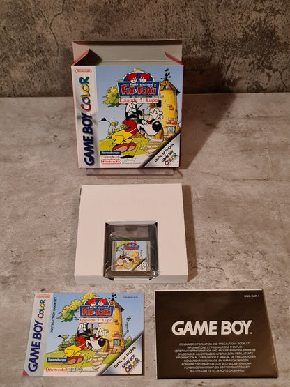 Nintendo Game Boy Color Spiel Fix & Foxi Episode 1 : Lupo mit OVP +Anleitung EUR - T-Retro-Games 