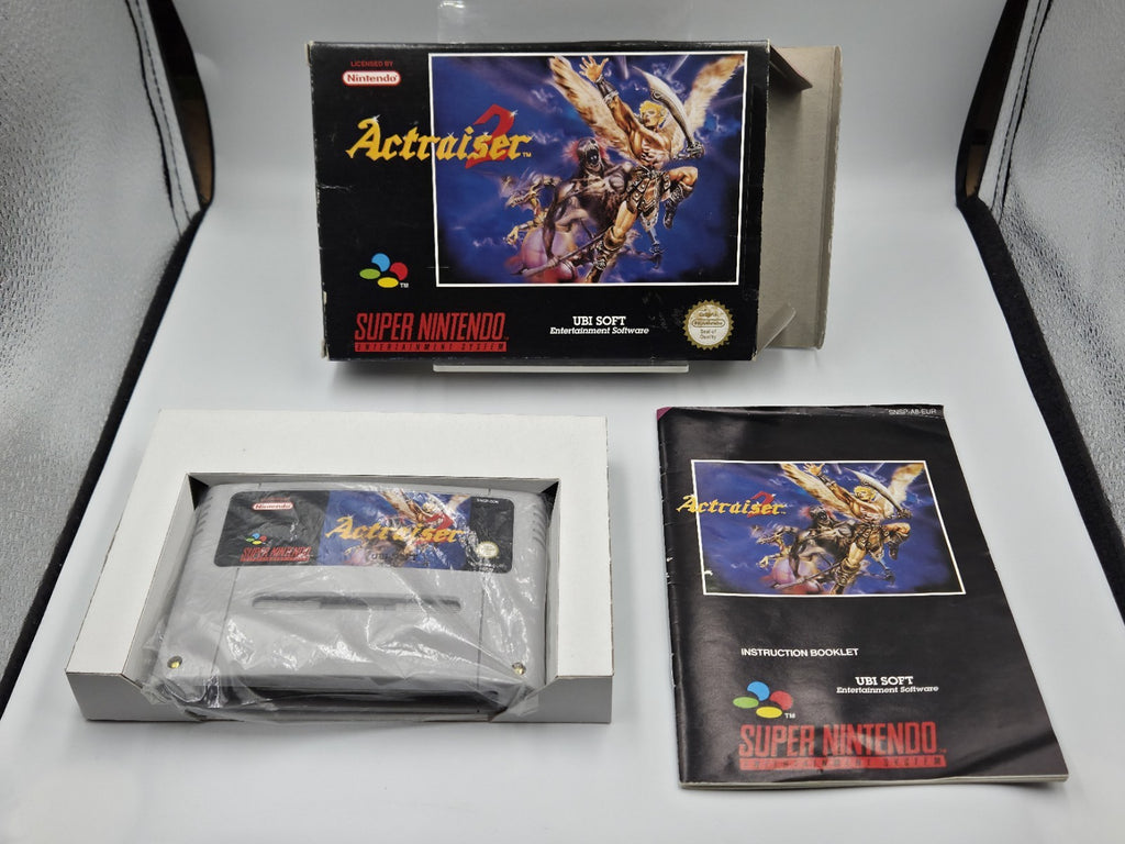 SNES Super Nintendo Spiel ActRaiser 2 mit OVP und Anleitung + Poster EUR