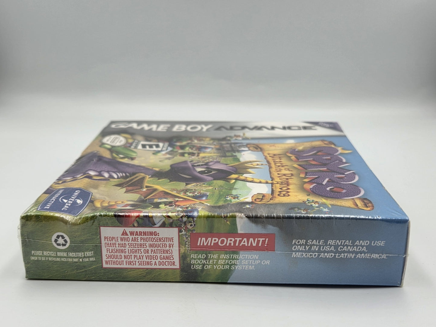 Nintendo Game Boy Advance Spyro Attack of The Rhynocs USA Sealed  Neu New