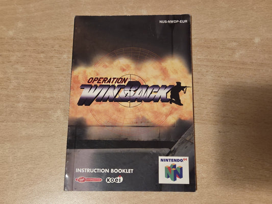N64 Nintendo 64 Operation Winback Spielanleitung Instruction Booklet EUR