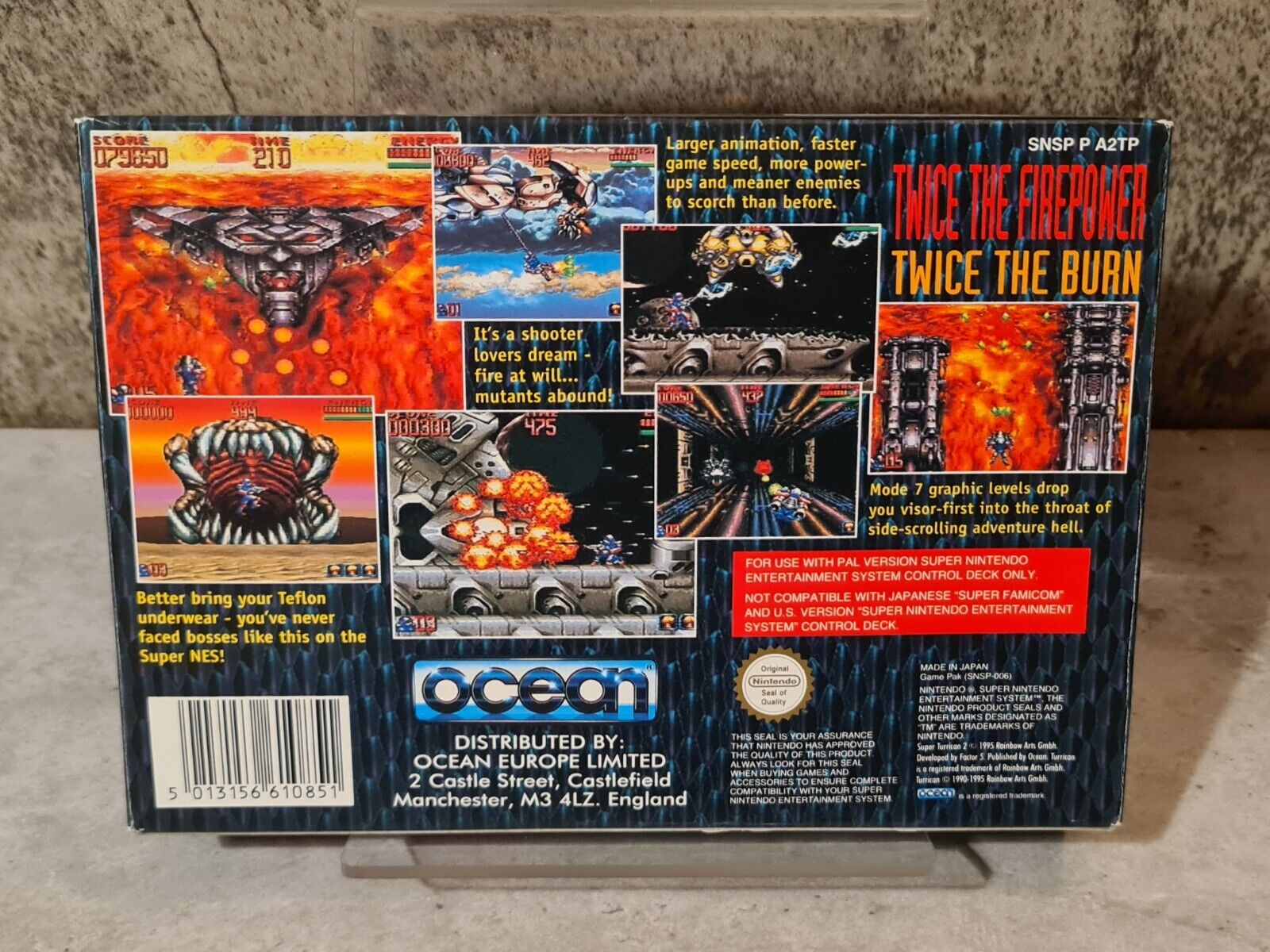 SNES Super Nintendo Super Turrican 2 mit OVP und Anleitung UKV - T-Retro-Games 