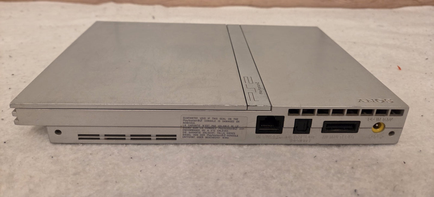 PS2 Playstation 2 Slim Konsole Console mit Controller + Kabeln Silber Silver