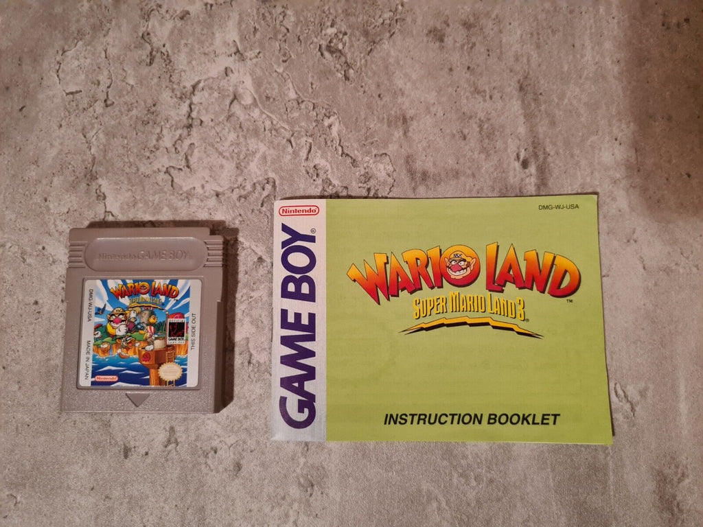 Nintendo Game Boy Wario Land Super Mario Land 3 mit OVP und Anleitung USA - T-Retro-Games 