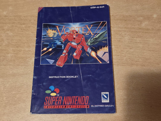 SNES Super Nintendo Vortex Spielanleitung Instruction Booklet EUR