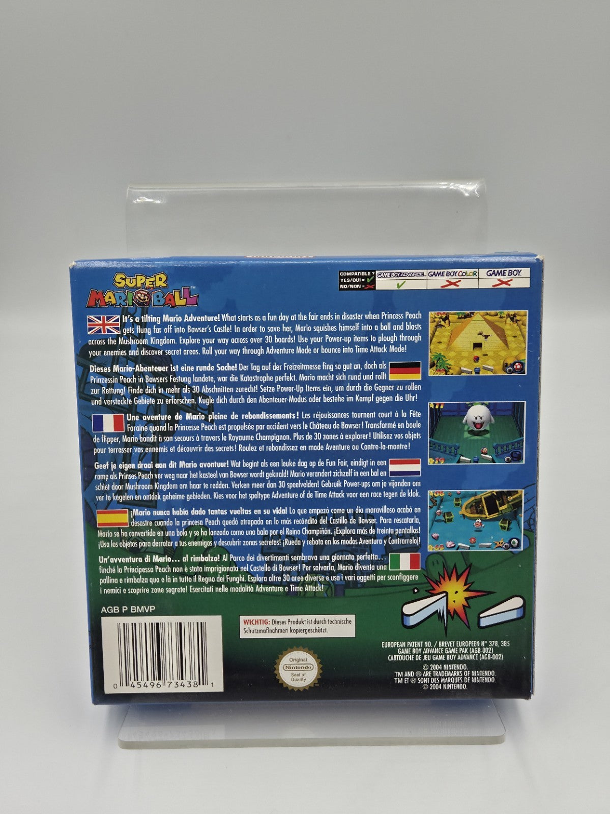 Nintendo Game Boy Advance Super Mario Ball mit OVP und Anleitung EUR