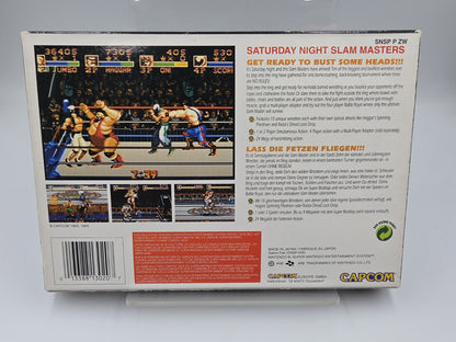 SNES Super Nintendo Spiel Saturday Night Slammasters mit OVP und Anleitung EUR