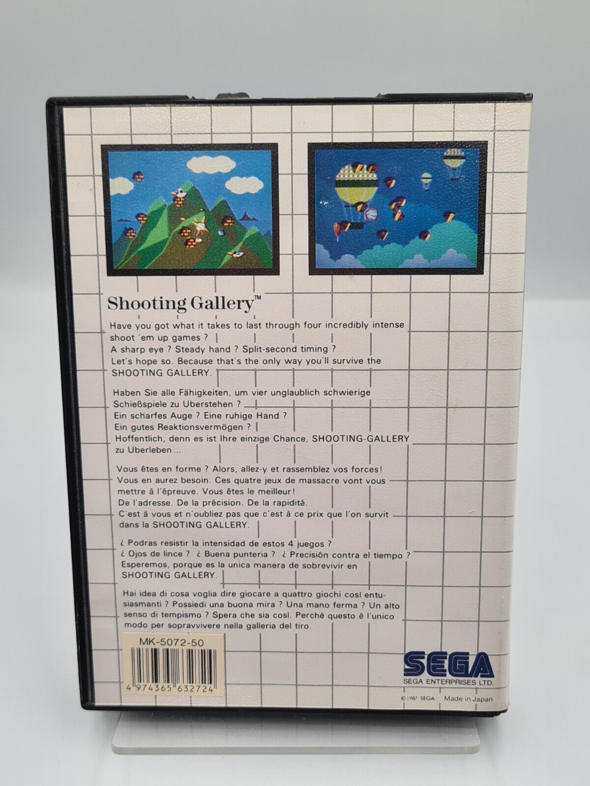 Sega Master System Shooting Gallery mit OVP und Anleitung Multi Language - T-Retro-Games 