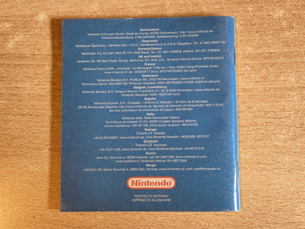Nintendo Game Boy Advance Mario Kart Super Circuit Spielanleitung EUR
