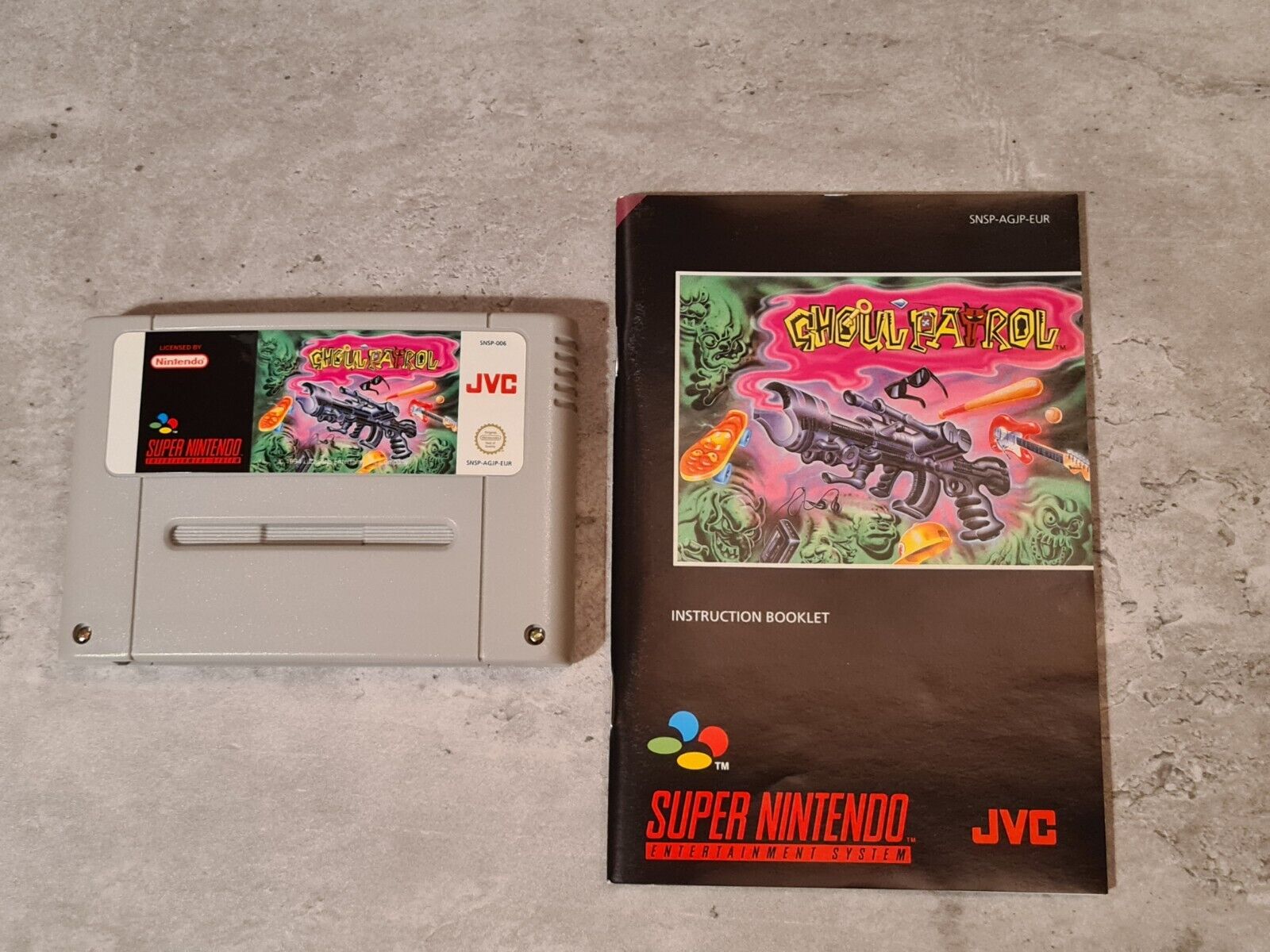 SNES Super Nintendo Ghoul Patrol mit OVP und Anleitung EUR - T-Retro-Games 