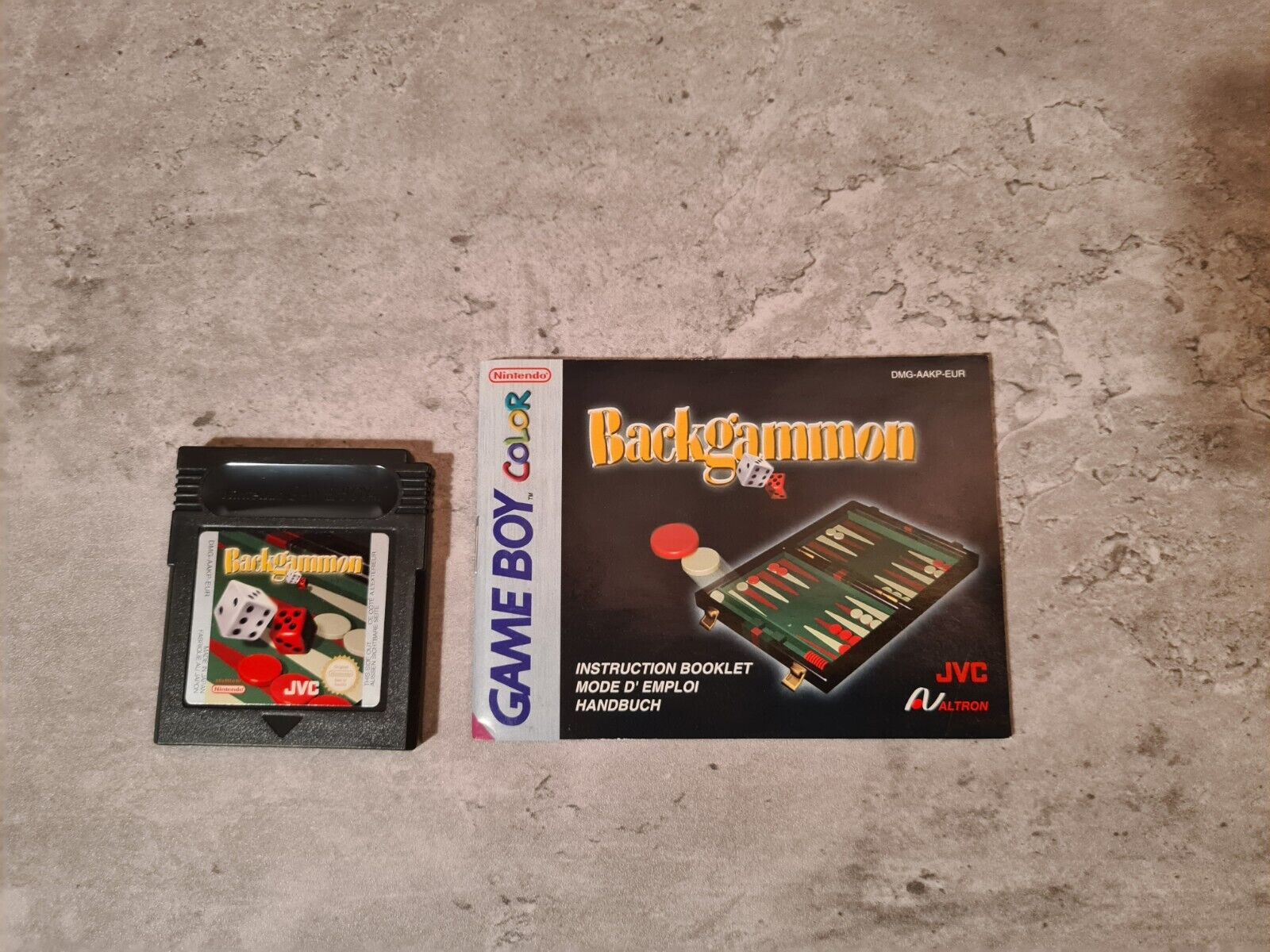 Nintendo Game Boy Color Backgammon mit OVP und Anleitung EUR - T-Retro-Games 