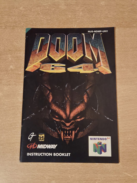N64 Nintendo 64 Doom 64 Instruction Booklet UKV