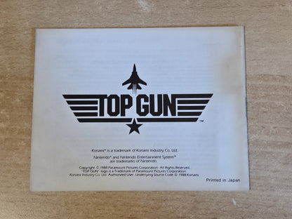 NES Top Gun Spielanleitung Instruction Booklet FRG