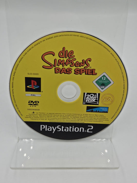 PS2 Playstation 2 Die Simpsons Das Spiel Nur CD Disc Only  Deutsch